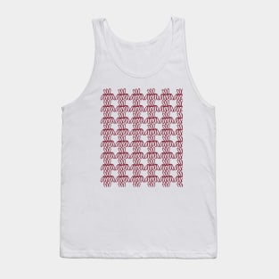 Elegant seamless pattern with Crimson color Tank Top